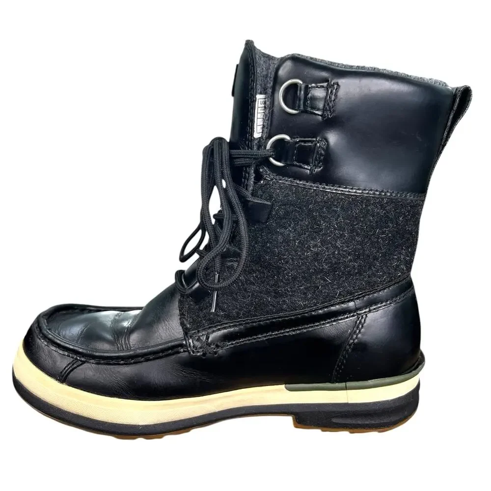 UGG Men’s Ory Black Leather Waterproof Winter Boot Size US 7.5